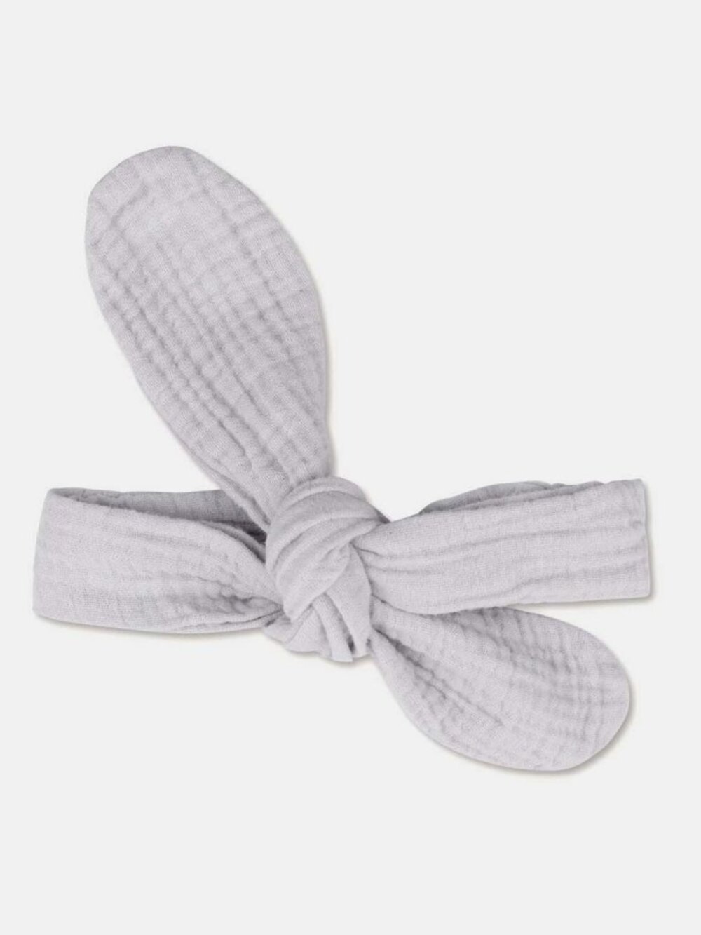 Gauze baby bow hairband - Soft grey